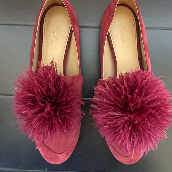 Burgundy Michel Kors Flats - Picture 3 of 4